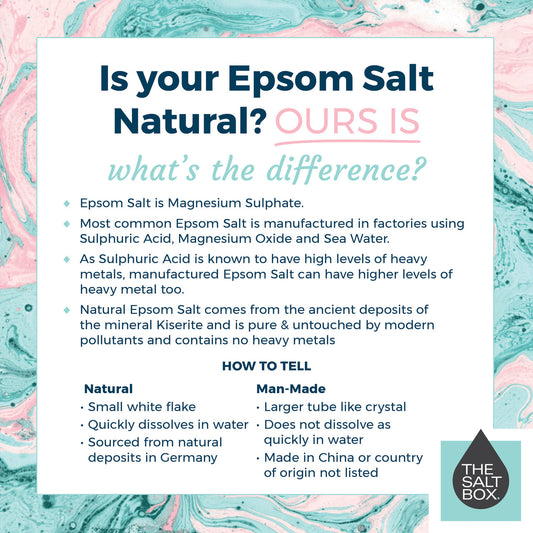 Natural Epsom Salt 20kg - two 10kg zip lock bags